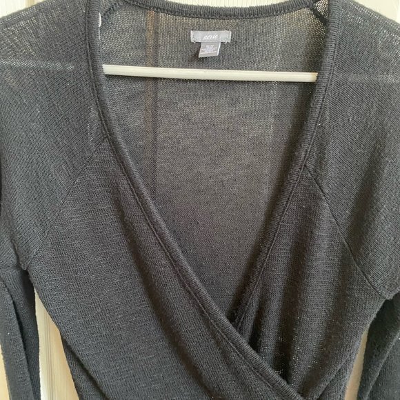 Knit Black Wrap Shirt XS - aerie - Picture 7 of 8